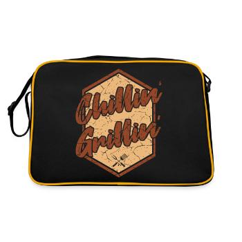 BBQ Grill CHILLIN AND GRILLIN - Retro Bag - black/gold - Back