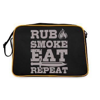 BBQ Grill RUB EAT REPEAT - Retro Bag - black/gold - Back