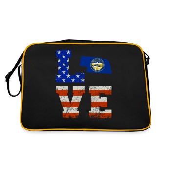 Dear nebraska gift - Retro Bag - black/gold - Back