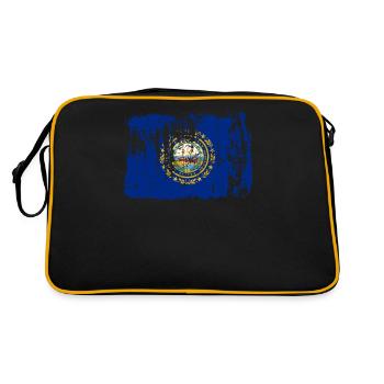 Geschenk Der Einwohner Von New Hampshire - Retro Tasche - Schwarz/Gold - Hinten