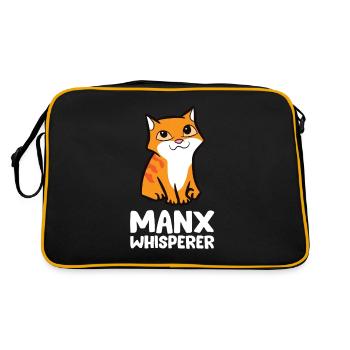Drôle Manx Cat Mignon Manx Whisperer - Sac Retro - noir/or - Dos