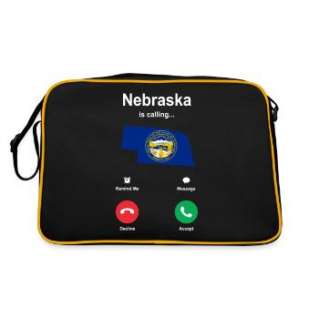 Visit Nebraska Gift - Retro Bag - black/gold - Back