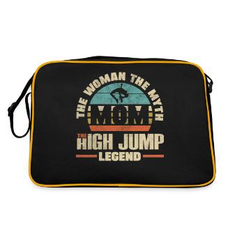 High Jump Jumping Jumper Track and Field Mother - Retro Tasche - Schwarz/Gold - Hinten
