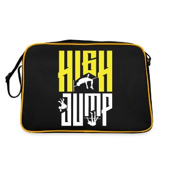 High Jump Jumping Jumper Track and Field - Retro Tasche - Schwarz/Gold - Hinten