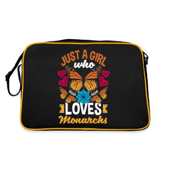 Entomologie Milkweed Butterfly Juste une fille qui - Sac Retro - noir/or - Dos