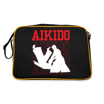 Aikido Fighter Martial Arts Lovers Martial Arts - Retro Bag - black/gold - Back