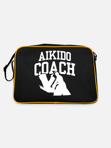 Aikido Trainer Fighter Martial Arts Martial Arts - Retro Bag - black/gold - Back