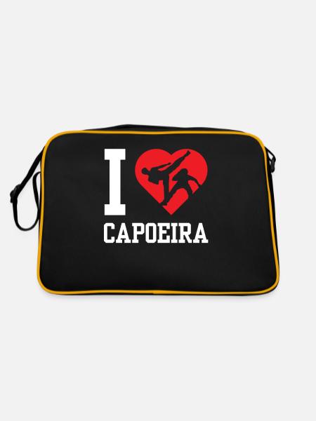J’adore la Capoeira Brazilian Hobby Arts Martiaux - Sac Retro - noir/or - Dos