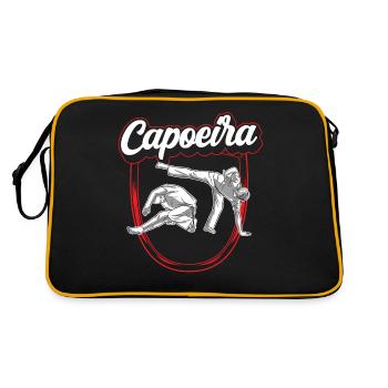 Capoeira Brasilianisch Hobby Kampfsport Training - Retro Tasche - Schwarz/Gold - Hinten