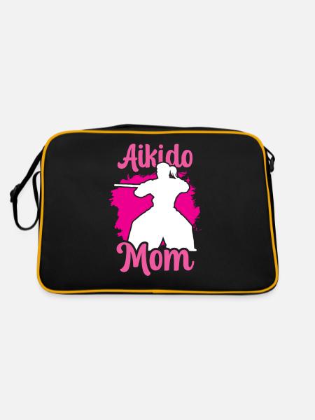 Aïkido Mère Arts Martiaux Combattant Arts Martiaux Arts Martiaux - Sac Retro - noir/or - Dos