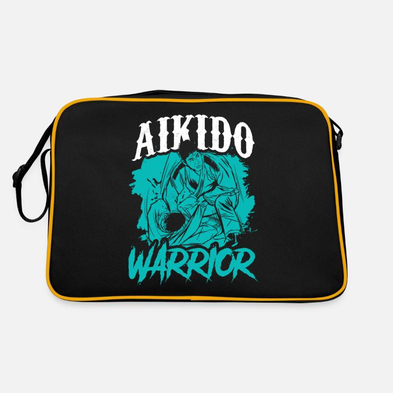 Aikido Krieger Kampfsport Kämpfer Kampfkunst Retro Tasche