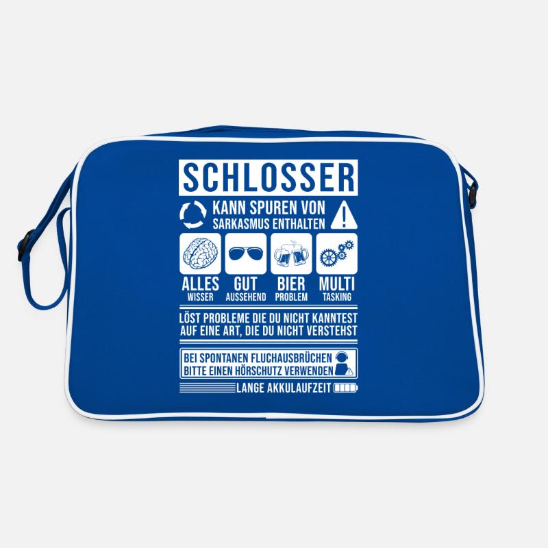 Schlosser Spruch lustig Retro Tasche