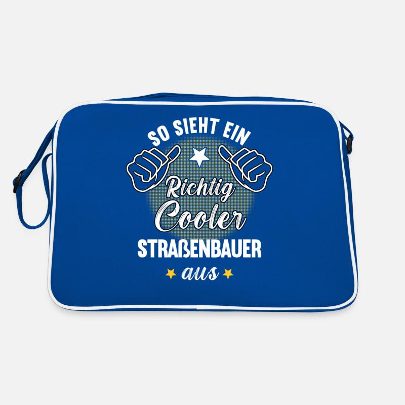 So Sieht Ein Richtig Cooler Straßenbauer aus Retro Tasche