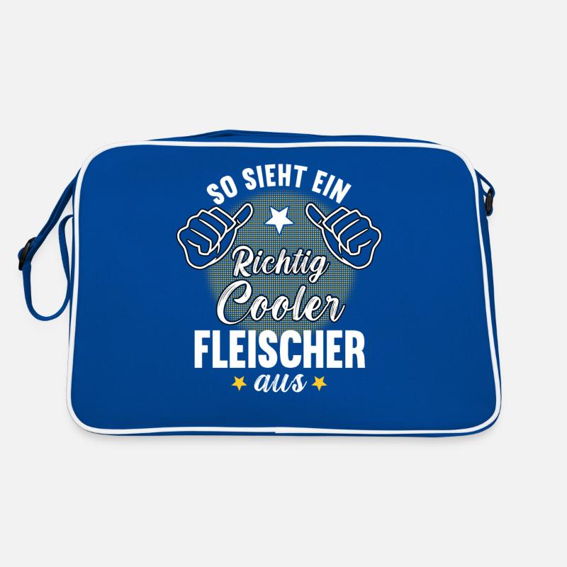 So Sieht Ein Richtig Cooler Fleischer aus Metzger Retro Tasche