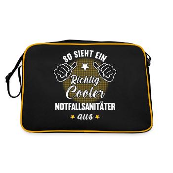 So Sieht Ein Richtig Cooler Notfallsanitäter aus - Retro Tasche - Schwarz/Gold - Hinten