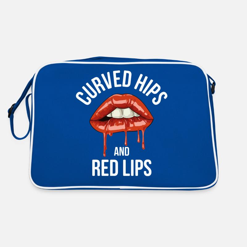 Curved Hips And Red Lips Maskenbildnerin Geschenk Retro Tasche