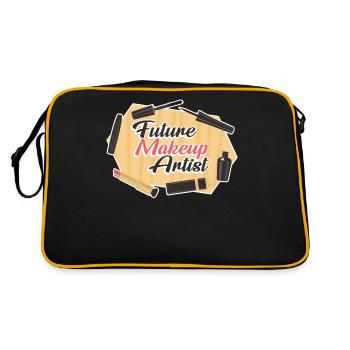 Future Makeup Artist Makeup Artist Gift - Retro Bag - black/gold - Back
