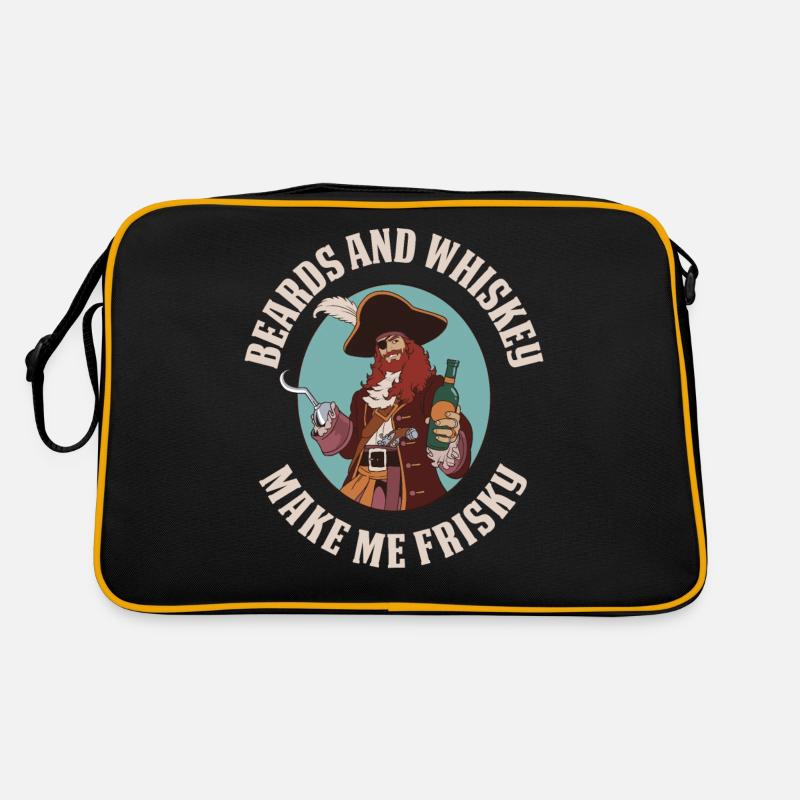 Beards And Whiskey Make Me Frisky Beard Gift Retro Bag