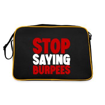 Stop Saying Burpees 3 - Retro Bag - black/gold - Back