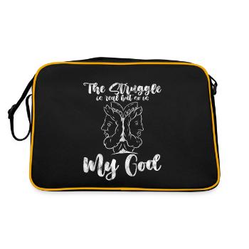 La lutte est réelle, mais mon Dieu 2 l’est aussi. - Sac Retro - noir/or - Dos