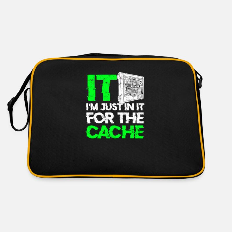IT Ich bin nur für den Cache drin - tech Retro Tasche