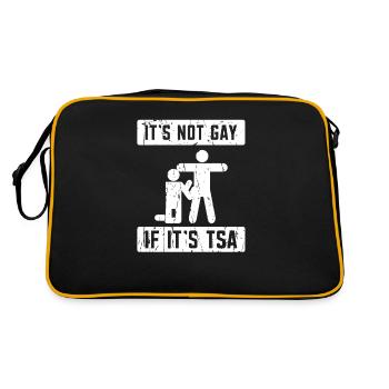 Ce n’est pas gay si c’est TSA - aéronautique - Sac Retro - noir/or - Dos