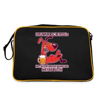 Drunkle Sclerosis Maybe Drunk May Have MS Maybe - Retro Bag - black/gold - Back