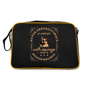 Ne sous-estimez jamais une femme avec du courage et un - Sac Retro - noir/or - Dos