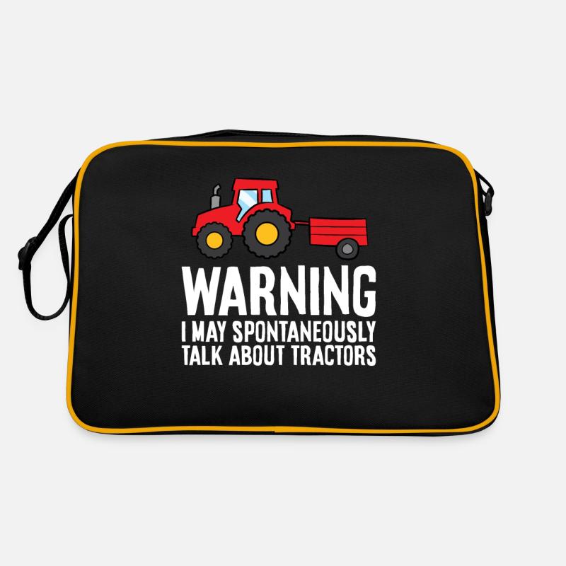 Warning I May Spontaneously Talk About Tractors Retro Bag