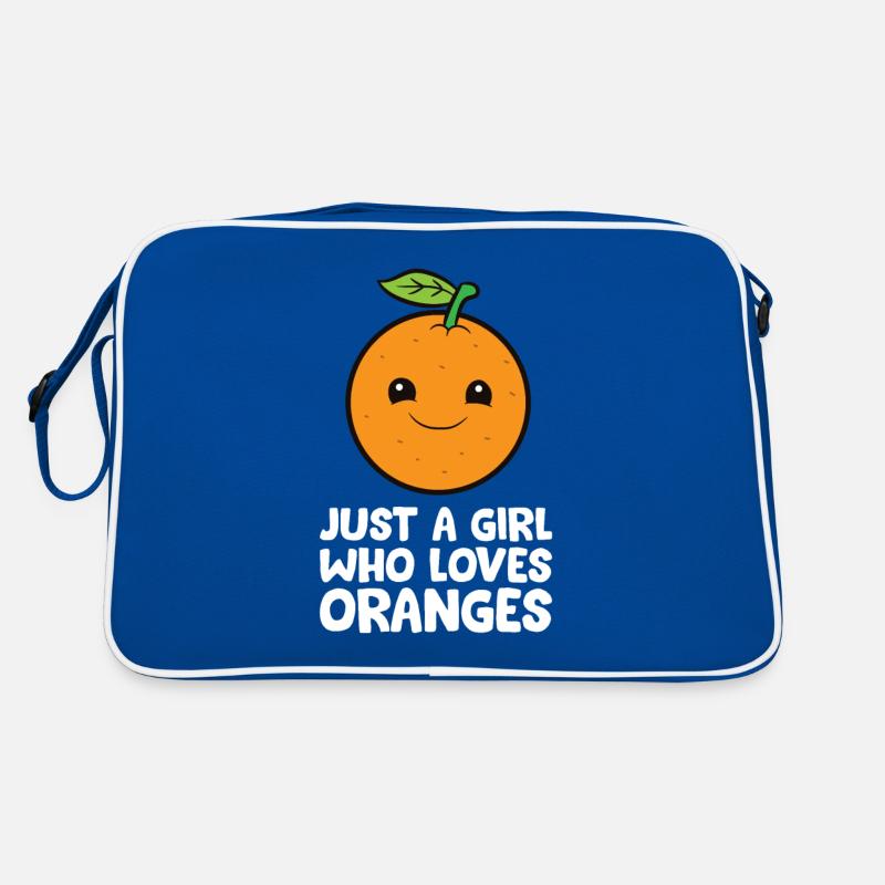 Nur ein Mädchen, das Orangen liebt Retro Tasche