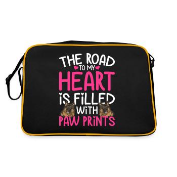 Berger Allemand Road To My Heart Drôle - Sac Retro - noir/or - Dos