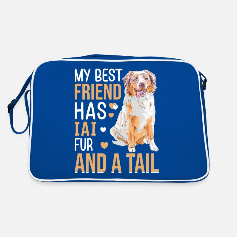 Australian Shepherd best friend has fur and Retro Bag