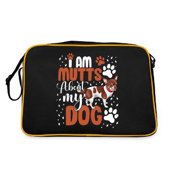 I Am Mutts About Dog Chihuahua Funny - Retro Bag - black/gold - Back