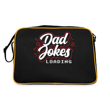 Papa Blague Papa Blague Père Blagues - Sac Retro - noir/or - Dos