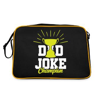Papa Blague Papa Blague Père Blagues - Sac Retro - noir/or - Dos