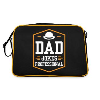 Papa Blague Papa Blague Père Blagues - Sac Retro - noir/or - Dos