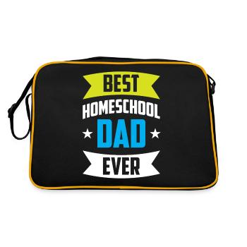 Best Homeschool Papa Ever Homeschooling - Retro Bag - black/gold - Back