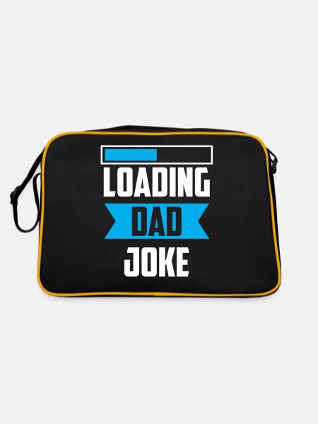 Dad Joke Papa Joke Jokes Father - Retro Bag - black/gold - Back