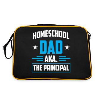 Homeschool Dad The Principal Homeschooling Papa - Retro Bag - black/gold - Back