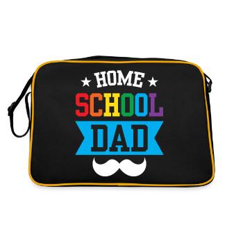 Homeschool Papa Father Father's Day Homeschooling - Retro Bag - black/gold - Back