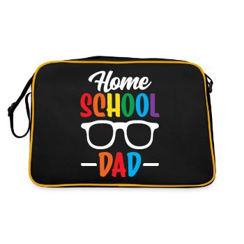 Homeschool Papa Father Homeschooling Father's Day - Retro Bag - black/gold - Back