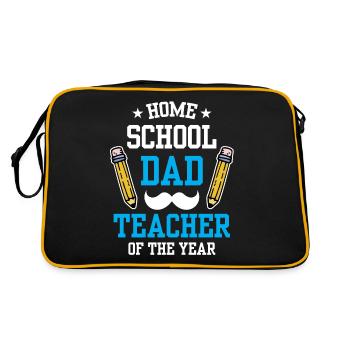 Homeschool Papa Teacher of the Year Homeschooling - Retro Bag - black/gold - Back