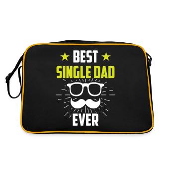 Best Single Father Ever Dad - Retro Bag - black/gold - Back