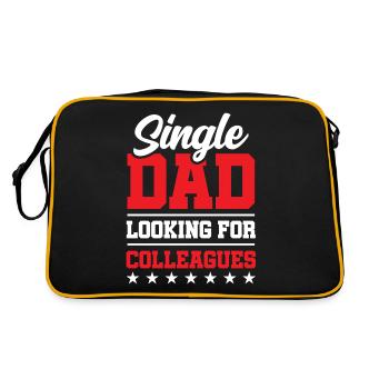 Single Father Daddy Papa Single Parent - Retro Bag - black/gold - Back