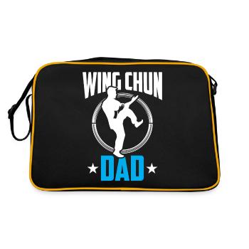 Wing Chun Vater Kampfsport Kampfkunst Trainer - Retro Tasche - Schwarz/Gold - Hinten