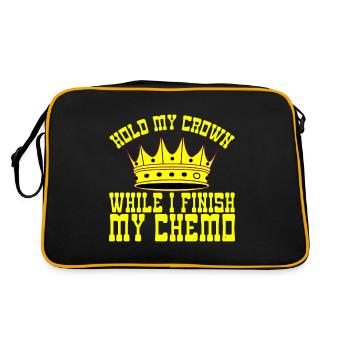 Tenez ma couronne pendant que je termine ma chimio 28 - Sac Retro - noir/or - Dos