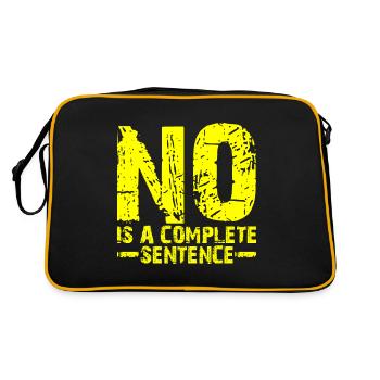 No is a complete sentence 17 - Retro Bag - black/gold - Back