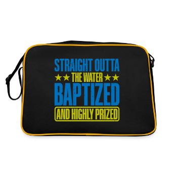 Straight Outta L’eau et baptisé 16 - Sac Retro - noir/or - Dos