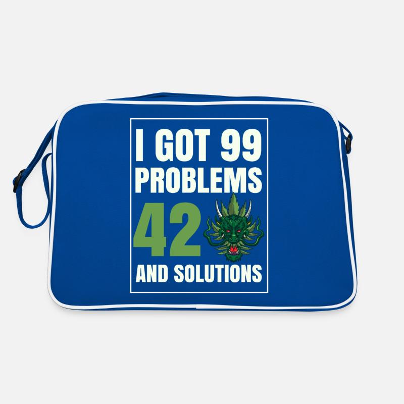 I Got 99 Problems And 420 Solutions Cannabis Weed Retro Bag