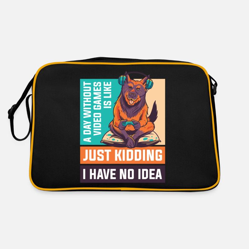 A Day Without Video Games Zocker Geschenk Retro Tasche